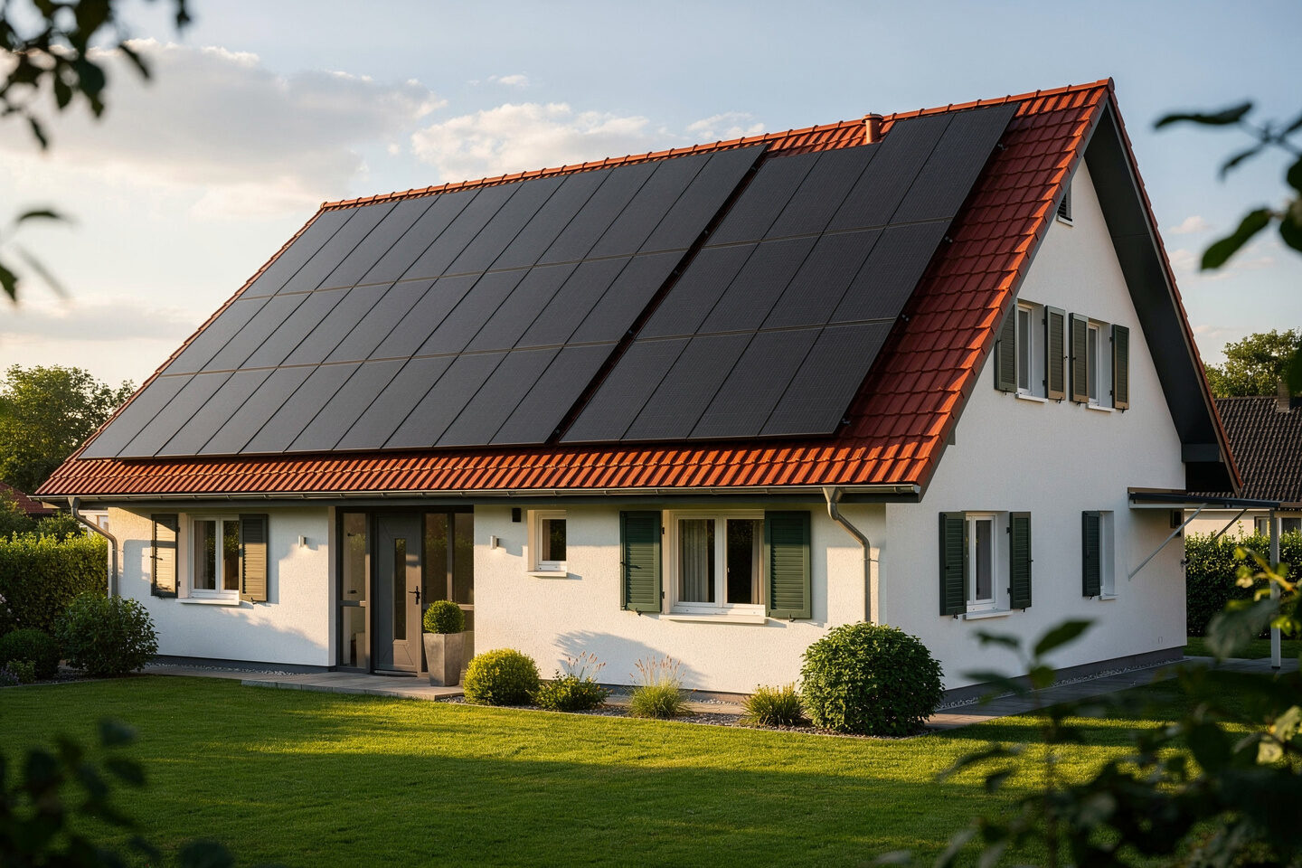 Photovoltaikanlage auf einem Ziegeldach