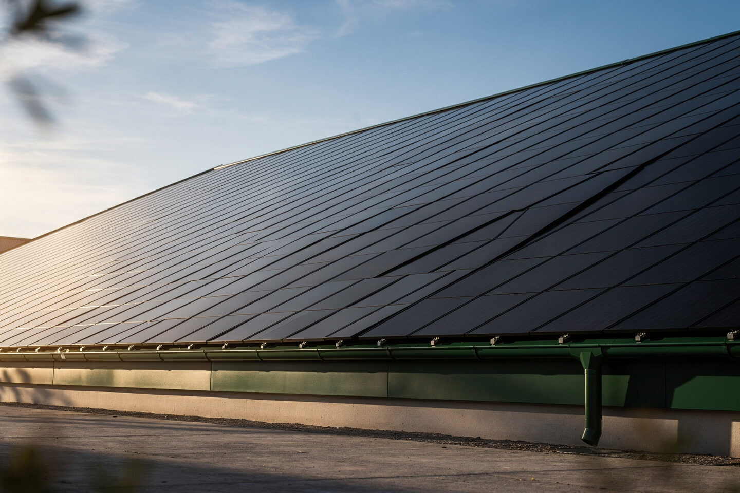 Photovoltaikmodule auf einem Gewerbedach